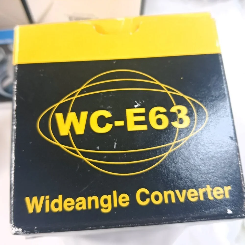 Camera lens set Nikon Wc-E63 Vivitar 58mm Wide Angle .43x Telephoto 2.2x Hood‎